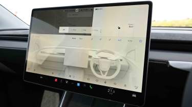 Tesla Model Y - climate control screen